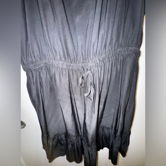 Consigned - NWT Cinq a Sept 100% silk black dress size Large&M - Picture 3 of 7